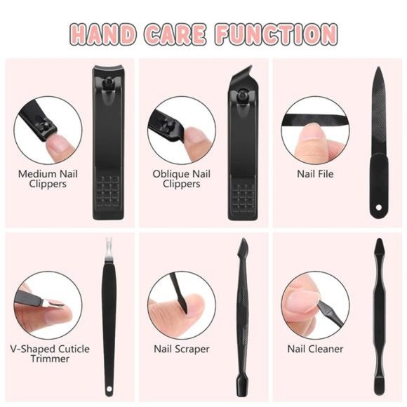 Manicure Set 19pcs Stainless Steel Professional Nail Clippers Pedicure Set - Picture 7 of 7